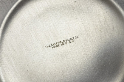 Vintage Sheffield Art Deco Silver Plated Glass Lined Covered Ice Bucket w/ Lid