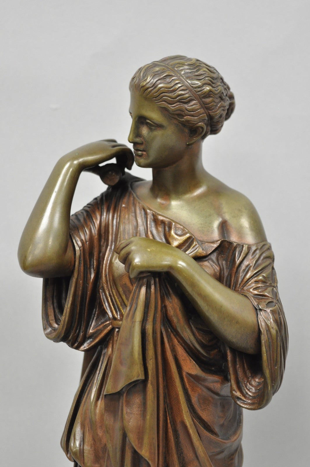 Antique 19th C. Ferdinand Barbedienne Bronze Diana Gabies Statue Sculpture