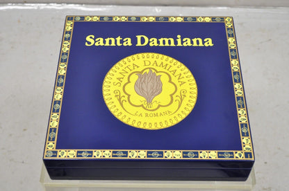 Santa Damiana La Romana Blue Lacquered Wood Cigar Humidor Box