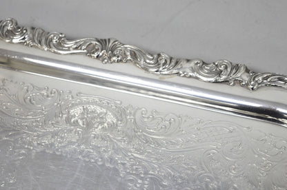 Vintage FB Rogers Victorian Silver Plated Narrow Serving Platter Bar Tray