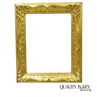 Vintage Italian Hollywood Regency Gold Gilt Wood 14 x 12 Art Picture Frame
