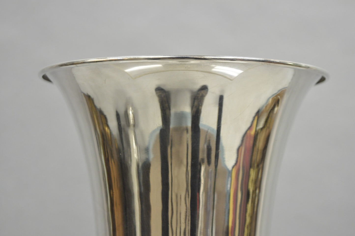 Vintage English Modernist Fluted Trumpet Champagne Wine Chiller Ice Bucket