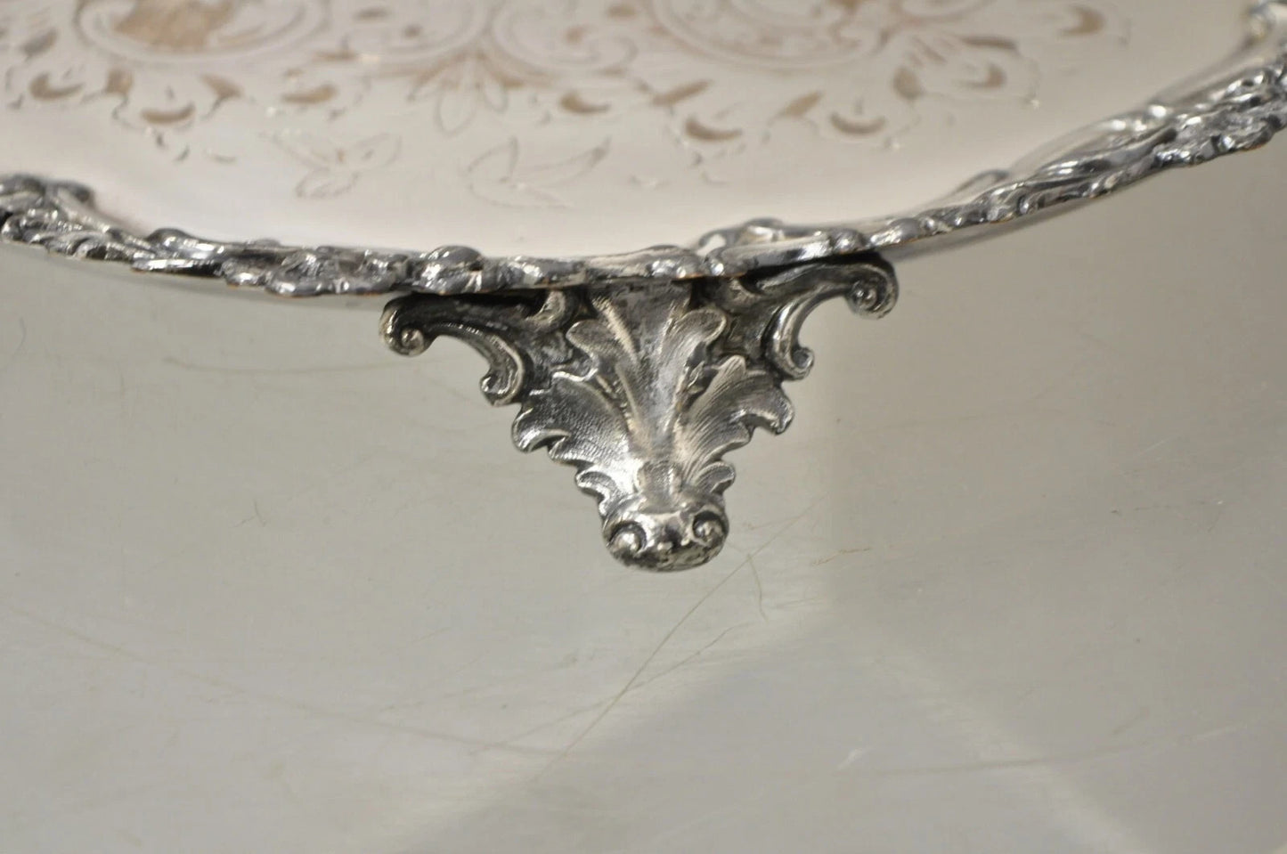 Antique Victorian Silver Plated 12" Round Award Platter Tray to Francis Biddle