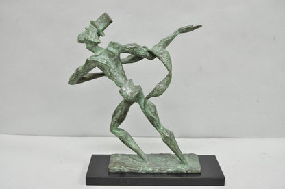 Estelle Goodman Brutalist Mid Century Modern Bronze Dancing Man Sculpture