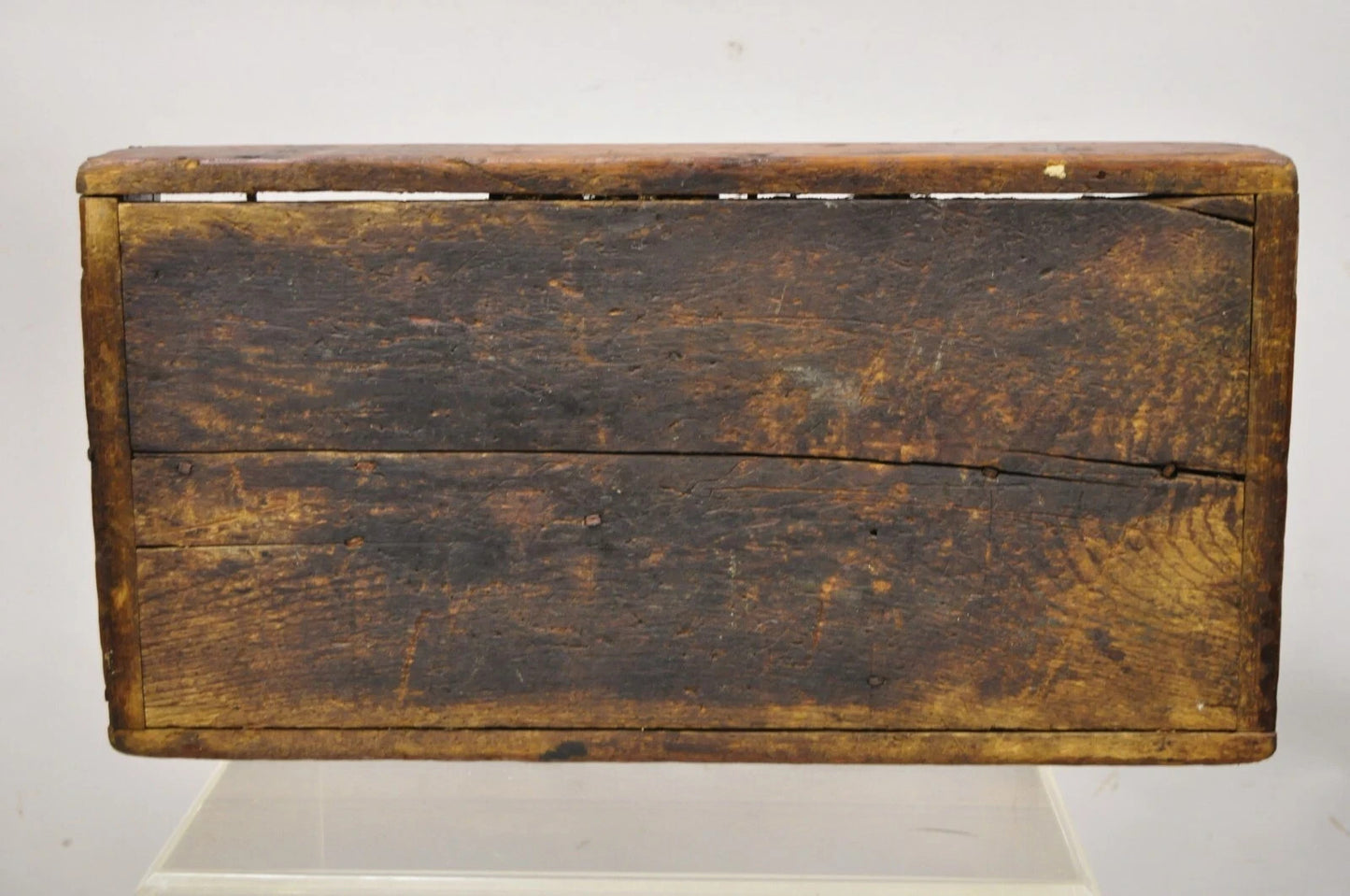 Antique French Country Provincial Wooden Storage Caddy Tool Box Desk Organizer