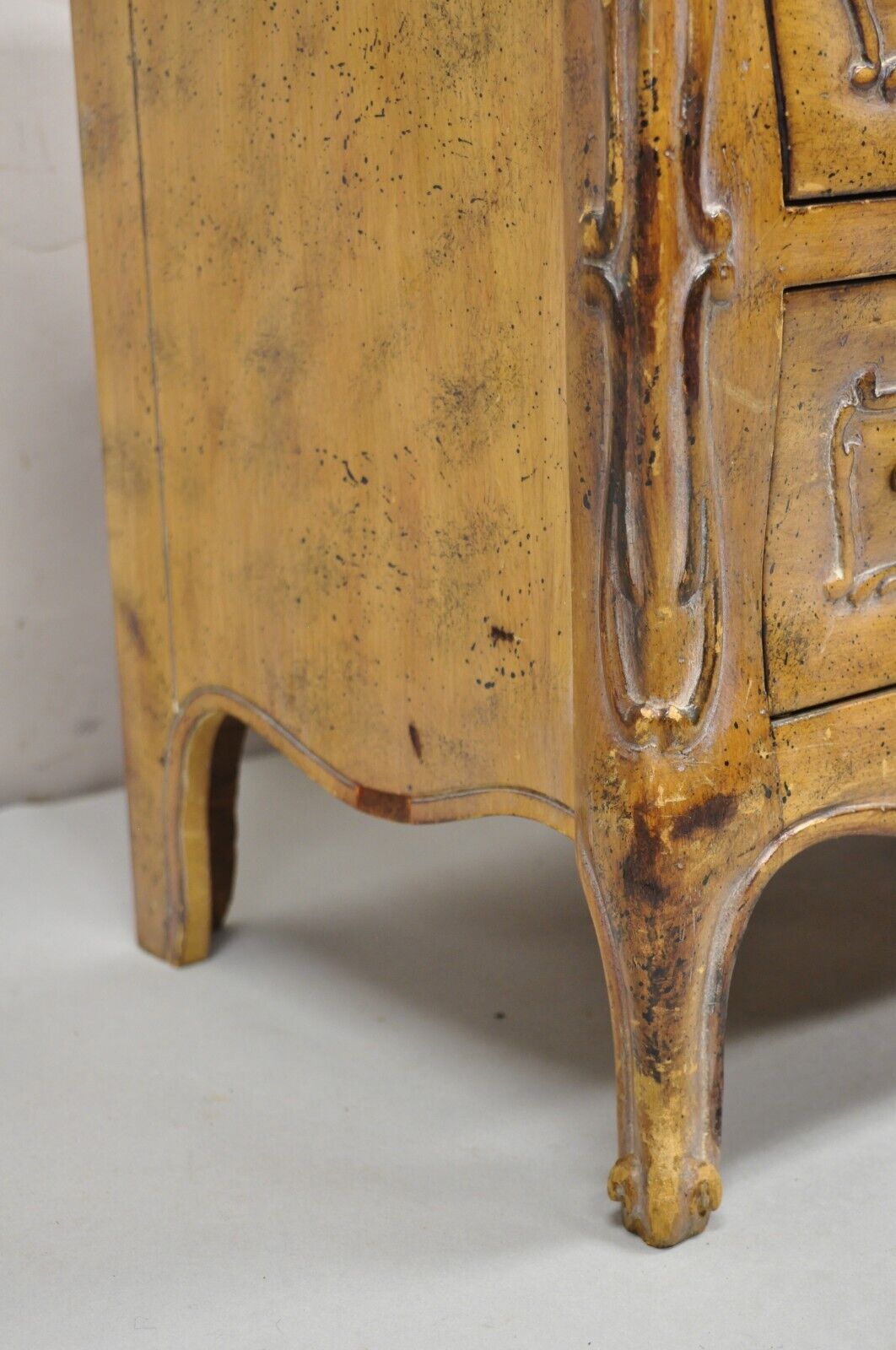 Vintage Italian Commode Jewelry Box Chest Miniature French Louis XV Style