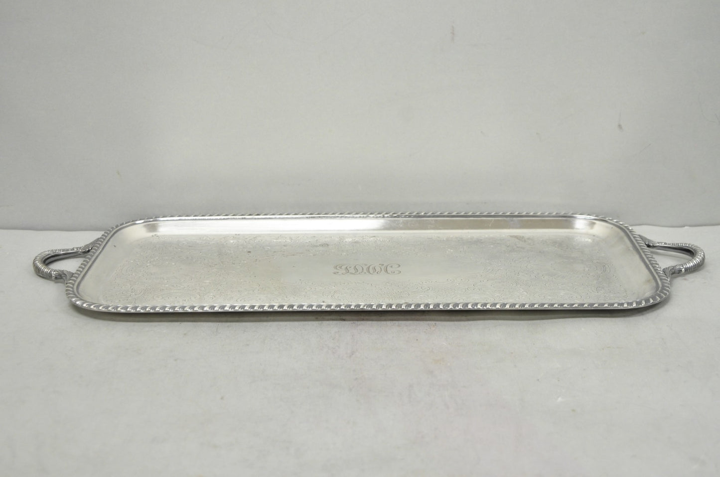 Vintage Black Starr & Gorham Silver Plated Narrow Serving Platter Bar Tray