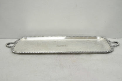 Vintage Black Starr & Gorham Silver Plated Narrow Serving Platter Bar Tray