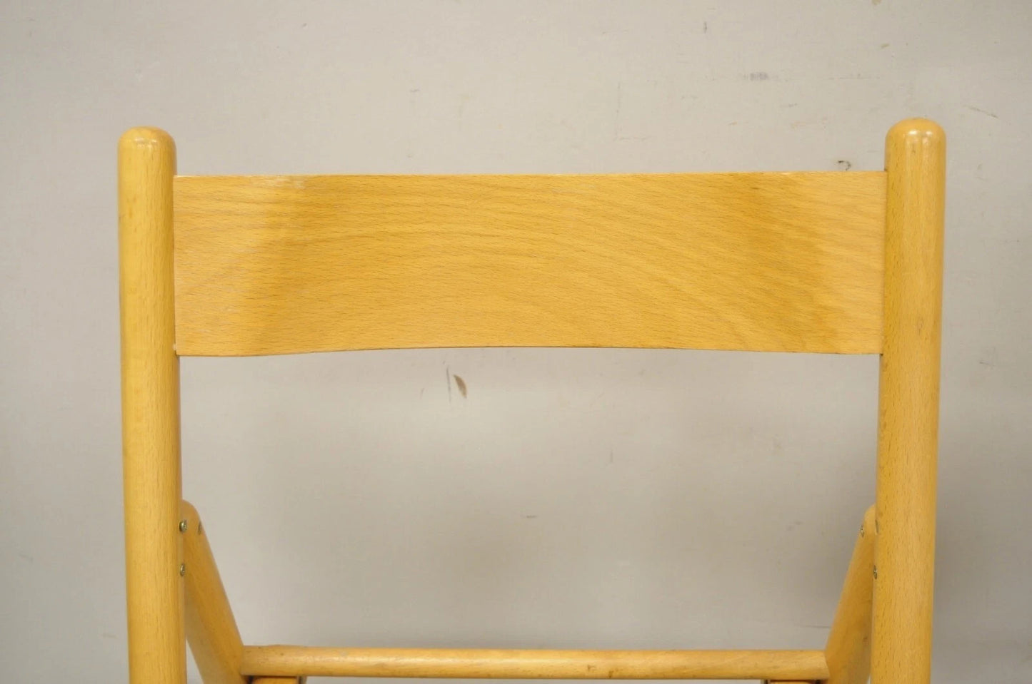 Vintage Habitat England Mid Century Modern Bentwood & Cane Folding Chairs - Pair