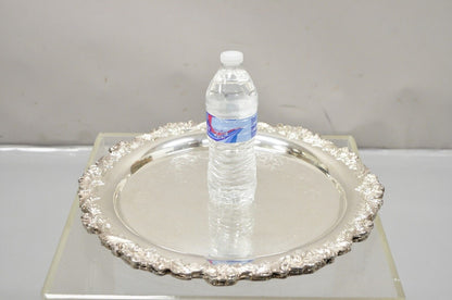 Pair Webster Wilcox International Silver Plated 16” Round Serving Platter Tray