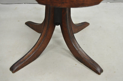 Antique Arts & Crafts Michael Thonet Oak Bentwood & Cane Swivel Captains Chair