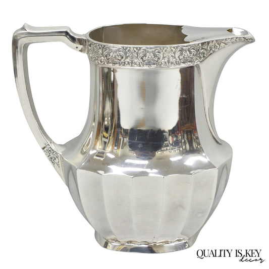 Vintage Oneida Coronation Community Silver Plated Water Pitcher with Handle