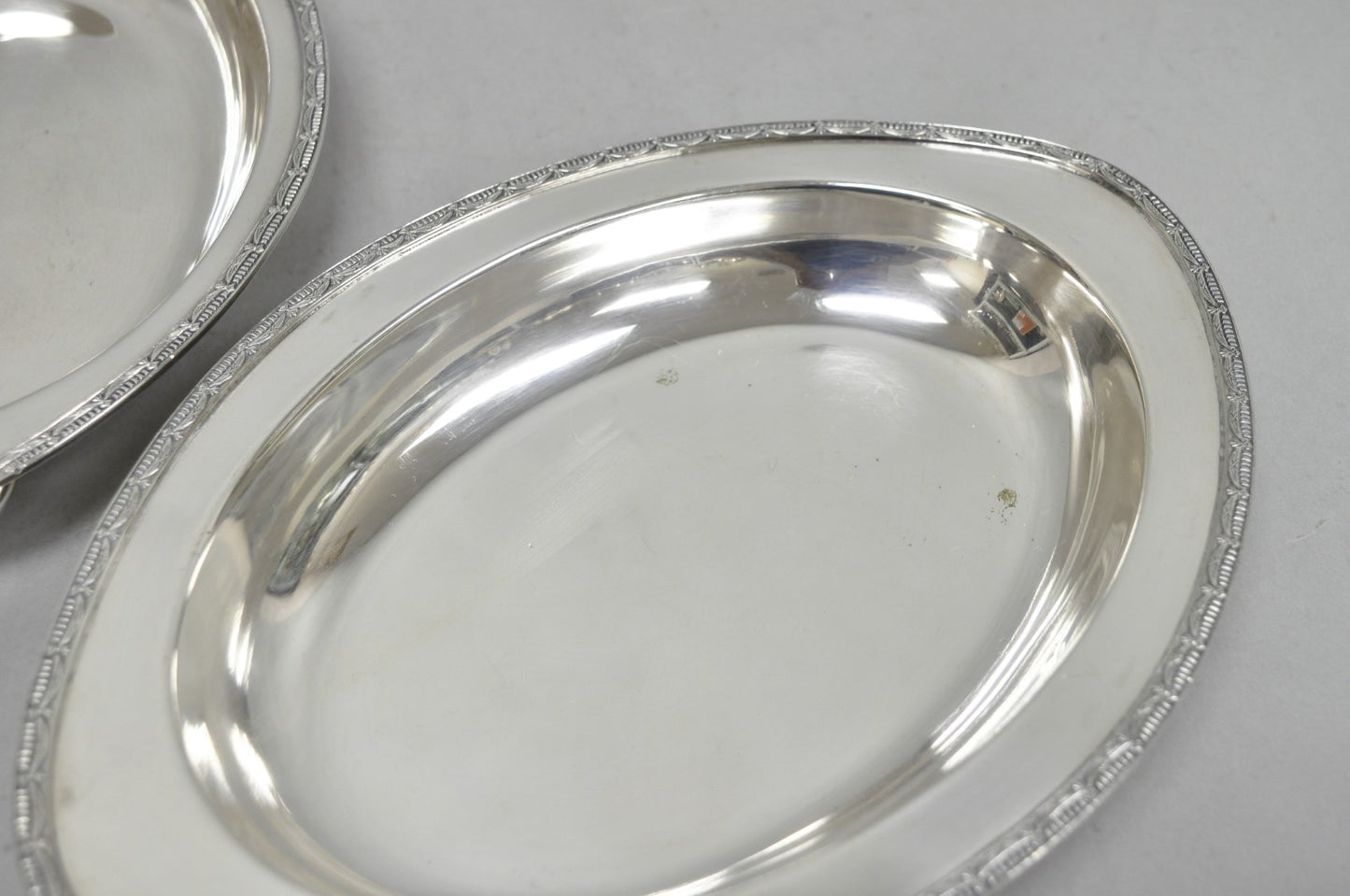 Vintage T&T Silver Plated Victorian Oval Vegetable Serving Platter w/ Drapes