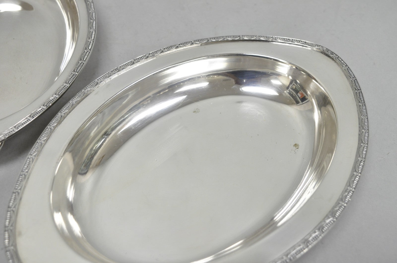 Vintage T&T Silver Plated Victorian Oval Vegetable Serving Platter w/ Drapes