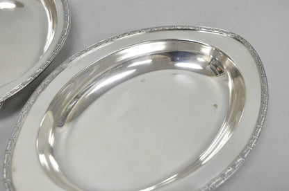 Vintage T&T Silver Plated Victorian Oval Vegetable Serving Platter w/ Drapes