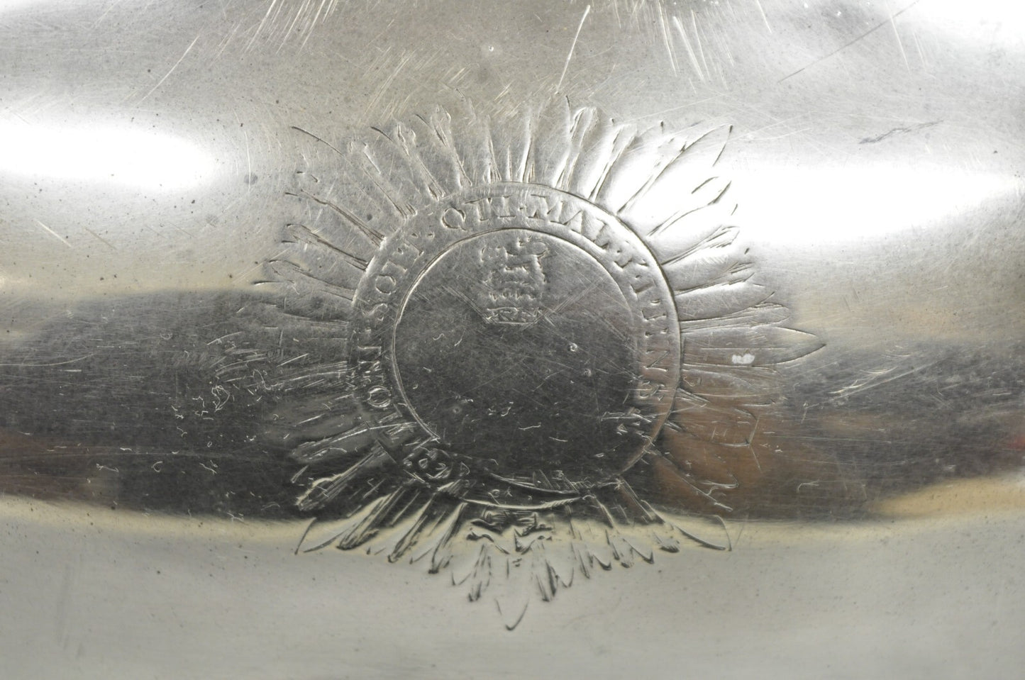 Antique English Victorian Large Silver Plated Scalloped Meat Serving Dome Cover