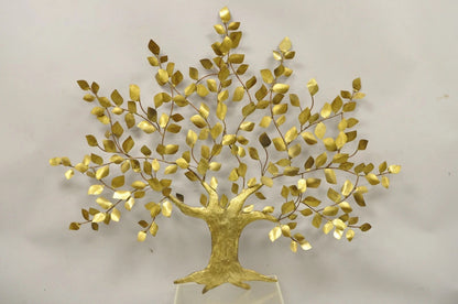 Bergasse Mid Century Modern Brutalist Brass Tree of Life Lrg Wall Art Sculpture