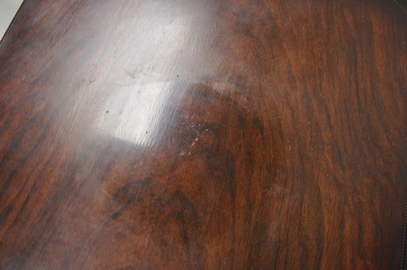 Vintage French Empire Style Mahogany 2 Tier Paw Feet Side End Tables - a Pair