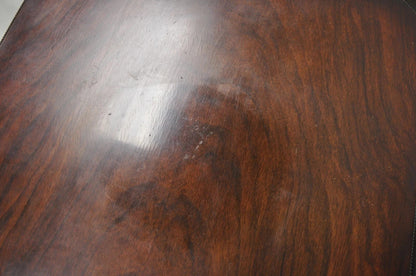 Vintage French Empire Style Mahogany 2 Tier Paw Feet Side End Tables - a Pair