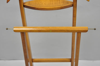 Vintage Fratelli Reguitti Italian Beech Wood 2 Tier Gentleman's Clothing Valet