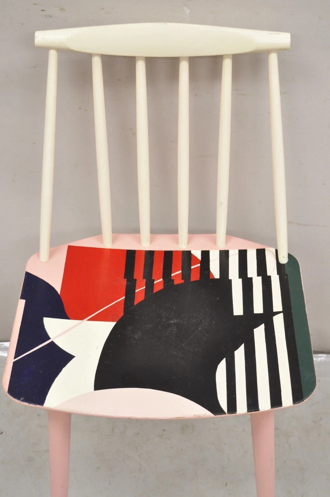 Folke Pålsson J77 Dining Side Chair Abstract Hand Painted Signed KMAC by HAY