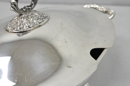 Vintage Poole Regency Style Footed Silver Plated Lidded Soup Tureen Serving Bowl