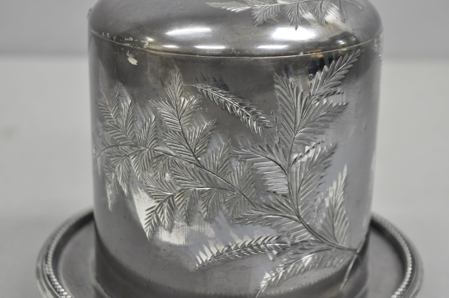 Antique Victorian Silver Plated Biscuit Box Caddy by James Deakin & Sons 1890