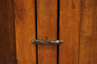 Vintage American Colonial Style Cherry Wood Wall Hanging Hutch Kitchen Cupboard