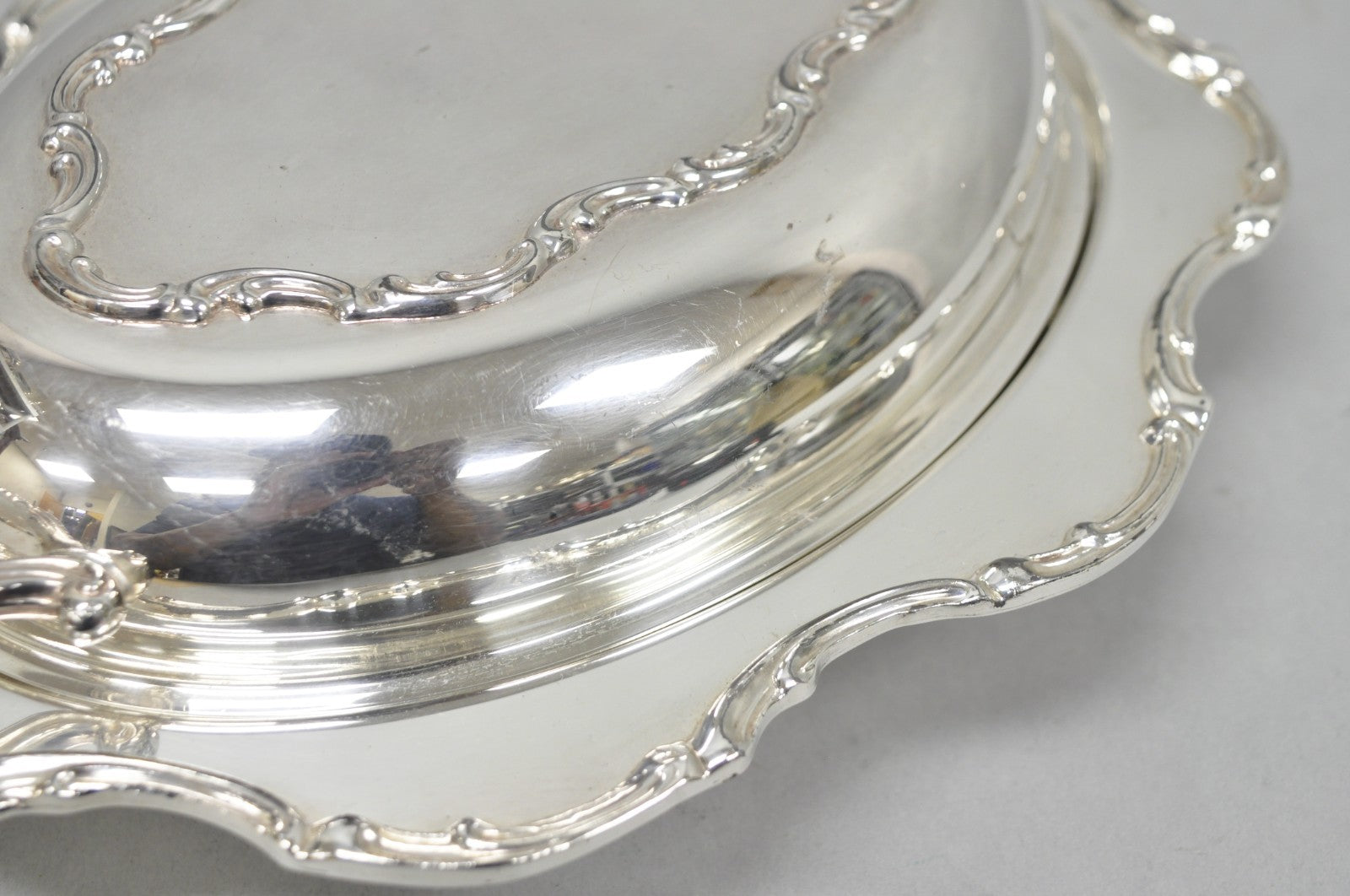 Vintage Victorian Style Silver Plated Covered Vegetable Serving Dish Platter