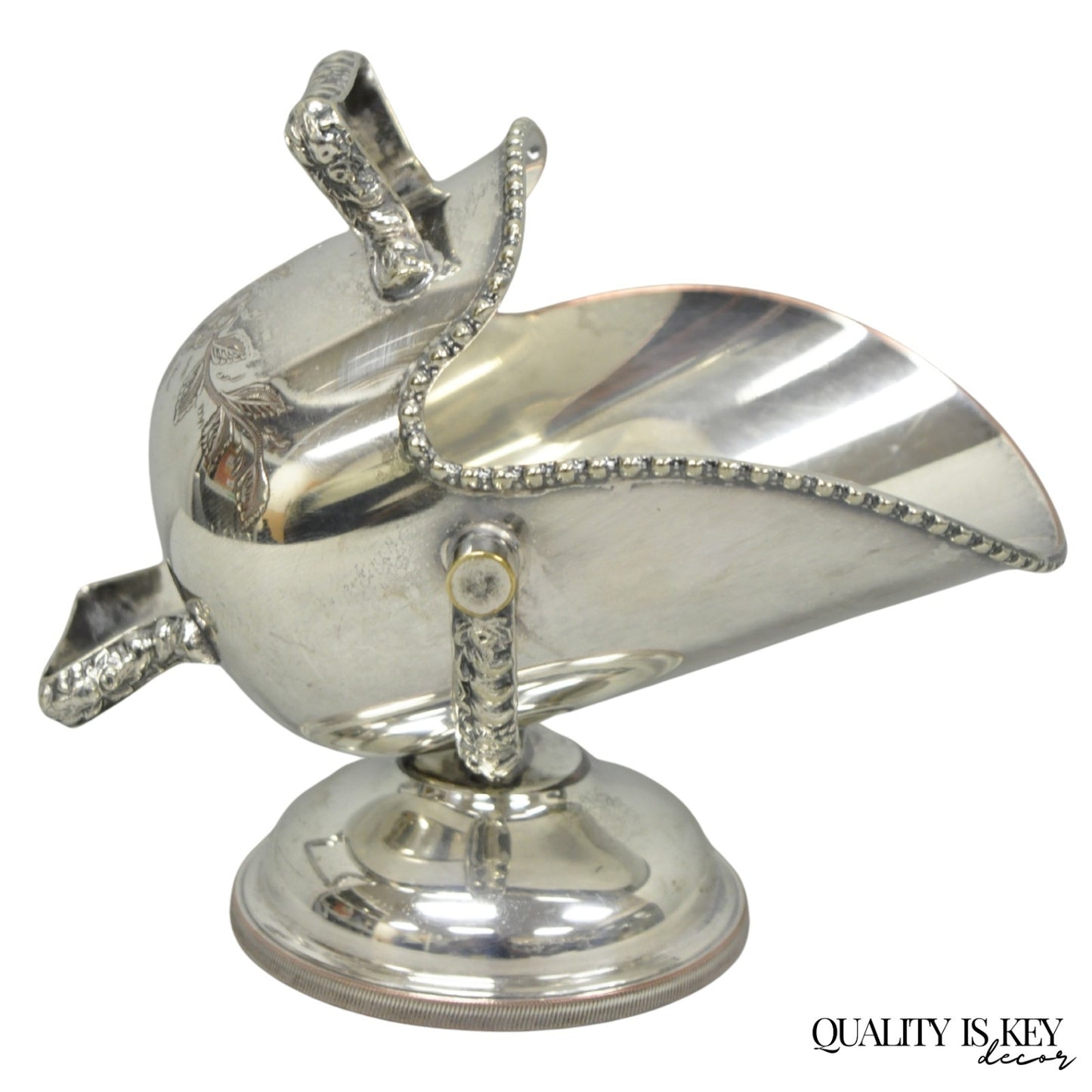 Vintage English Victorian Silver Plated Sugar Cube Scuttle Bucket By Winchester