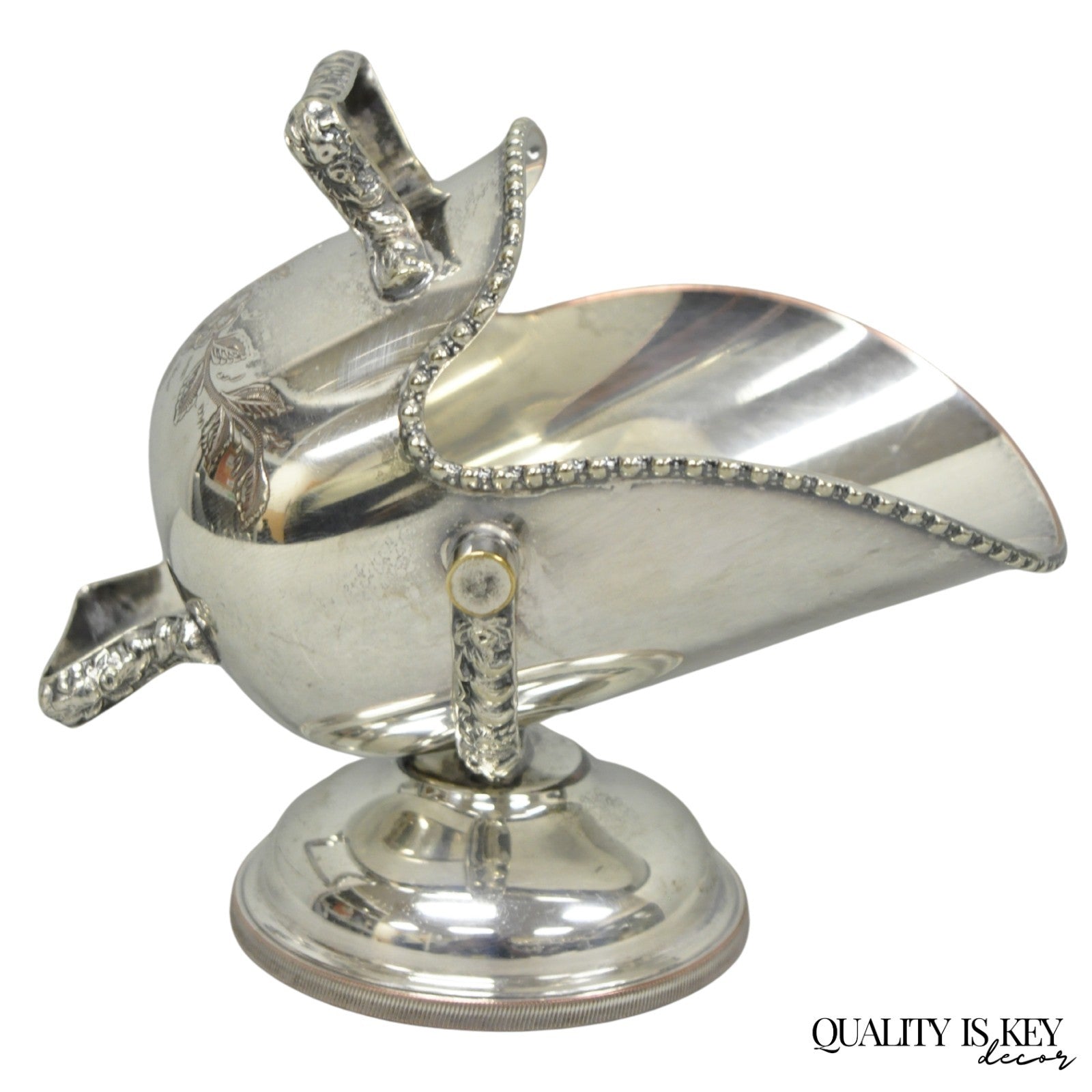 Vintage English Victorian Silver Plated Sugar Cube Scuttle Bucket By Winchester