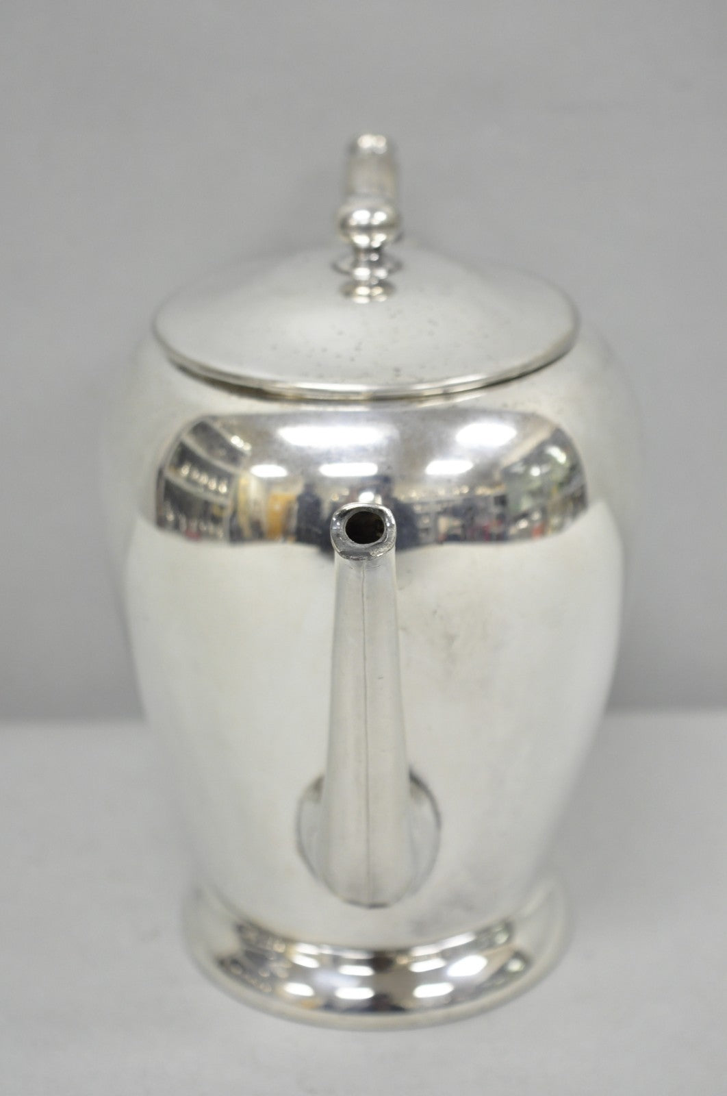 Vintage Abraham & Straus Victorian Silver Plated Bulbous Coffee Pot Teapot