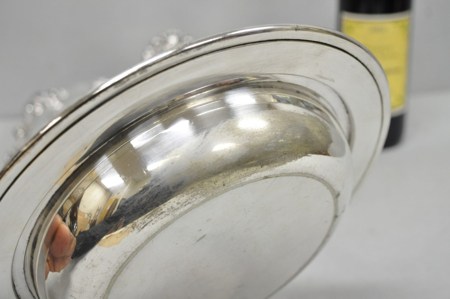 Vintage Victorian Silver Plated 10" Round Covered Vegetable Serving Dish