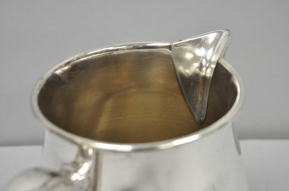 Vintage Silver Plated Copper Bulbous Lemonade Beverage Restaurant Water Pitcher