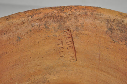 Vintage Carbone Terracotta Pottery Basket Weave Garden Old World Planter Pot