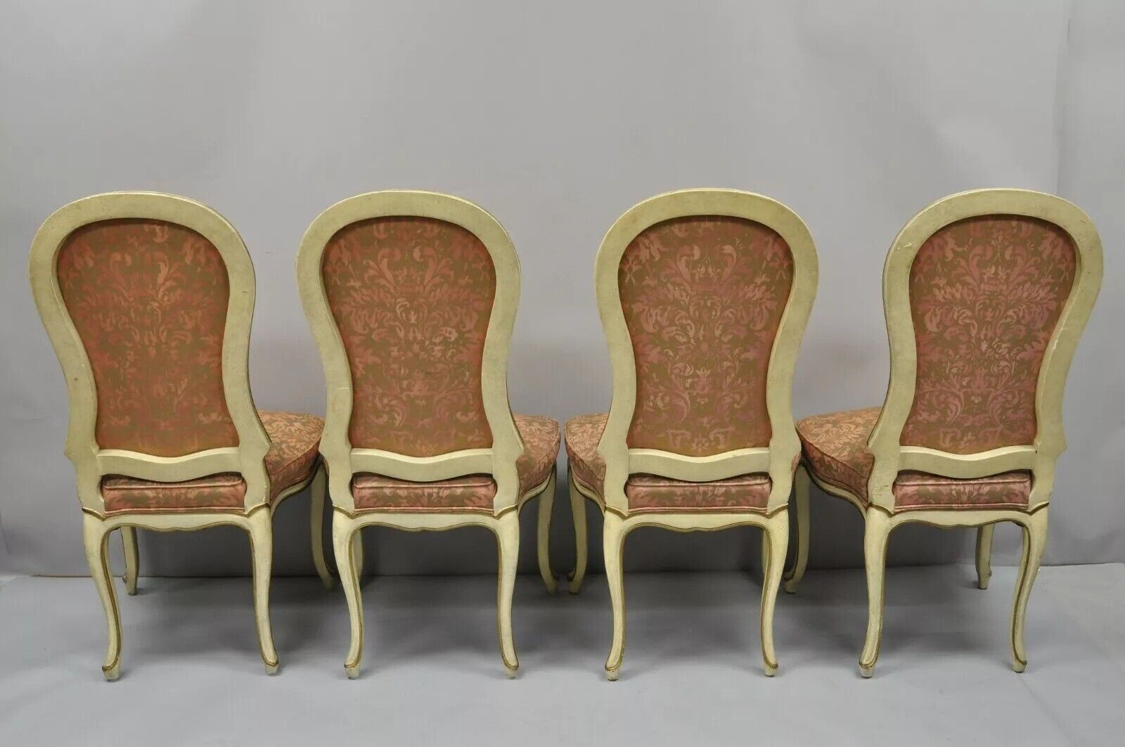 Italian Provincial French Hollywood Regency Dining Side Chairs - Set of 4