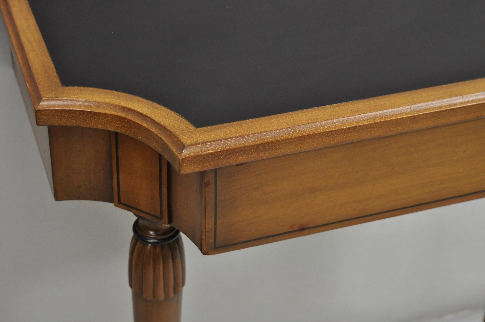 Vintage French Regency Style Cherry Small Wall Mount Console Table w/ Drawer