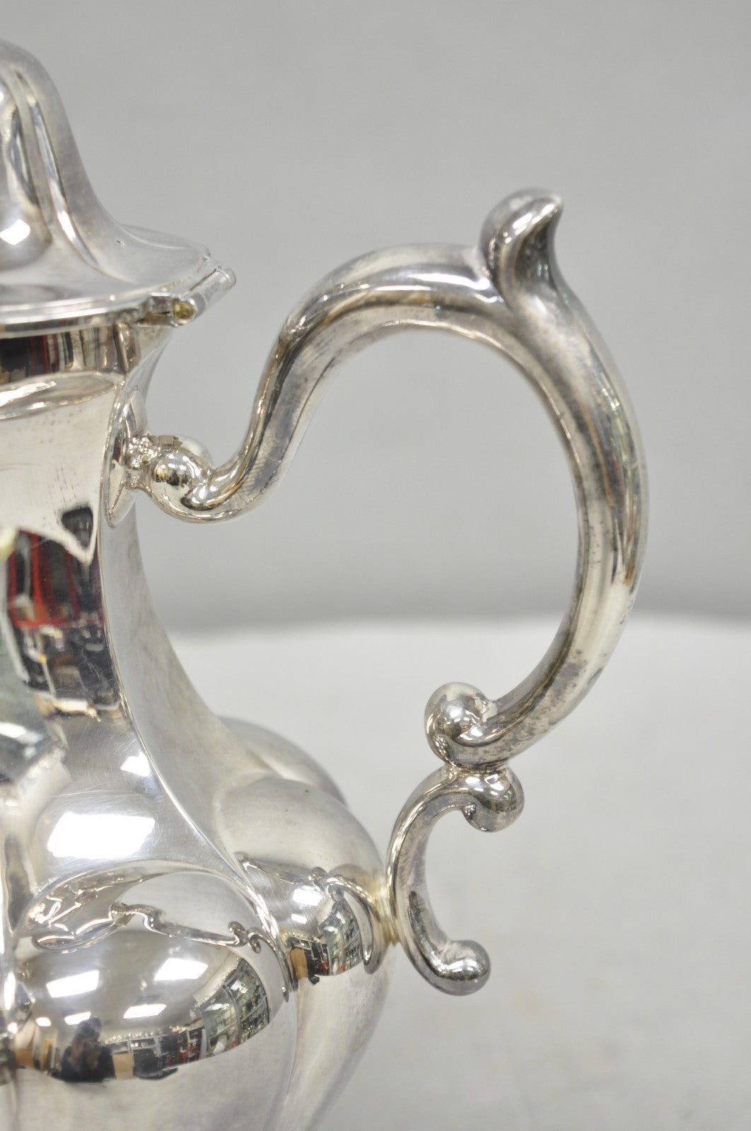 Vintage Victorian Silver Plated Bulbous Footed Tea Pot Tea Kettle