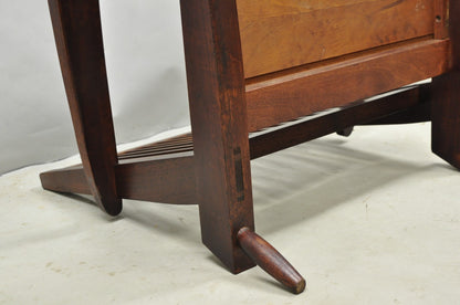 Vintage George Nakashima Spindle Back Black Walnut "Cushion" Lounge Arm Chair