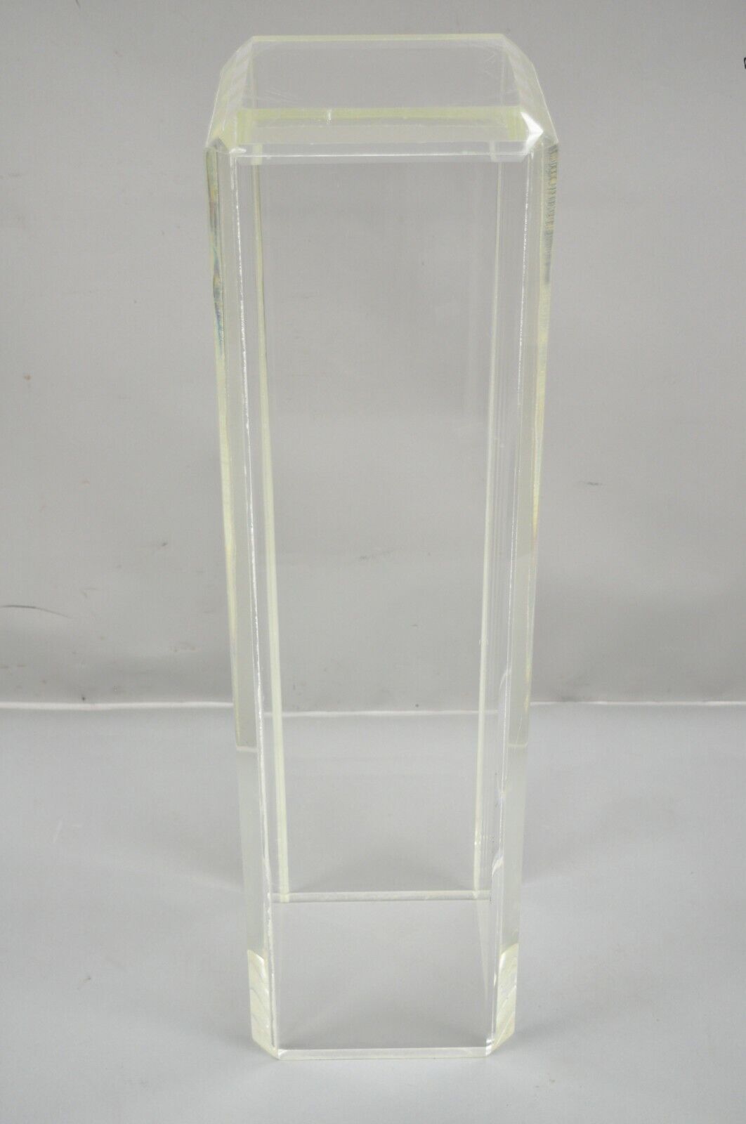 Vintage Mid Century Modern Clear Lucite 36" Acrylic Pedestal Bust Plant Stand