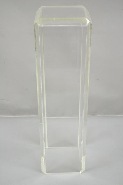 Vintage Mid Century Modern Clear Lucite 36" Acrylic Pedestal Bust Plant Stand