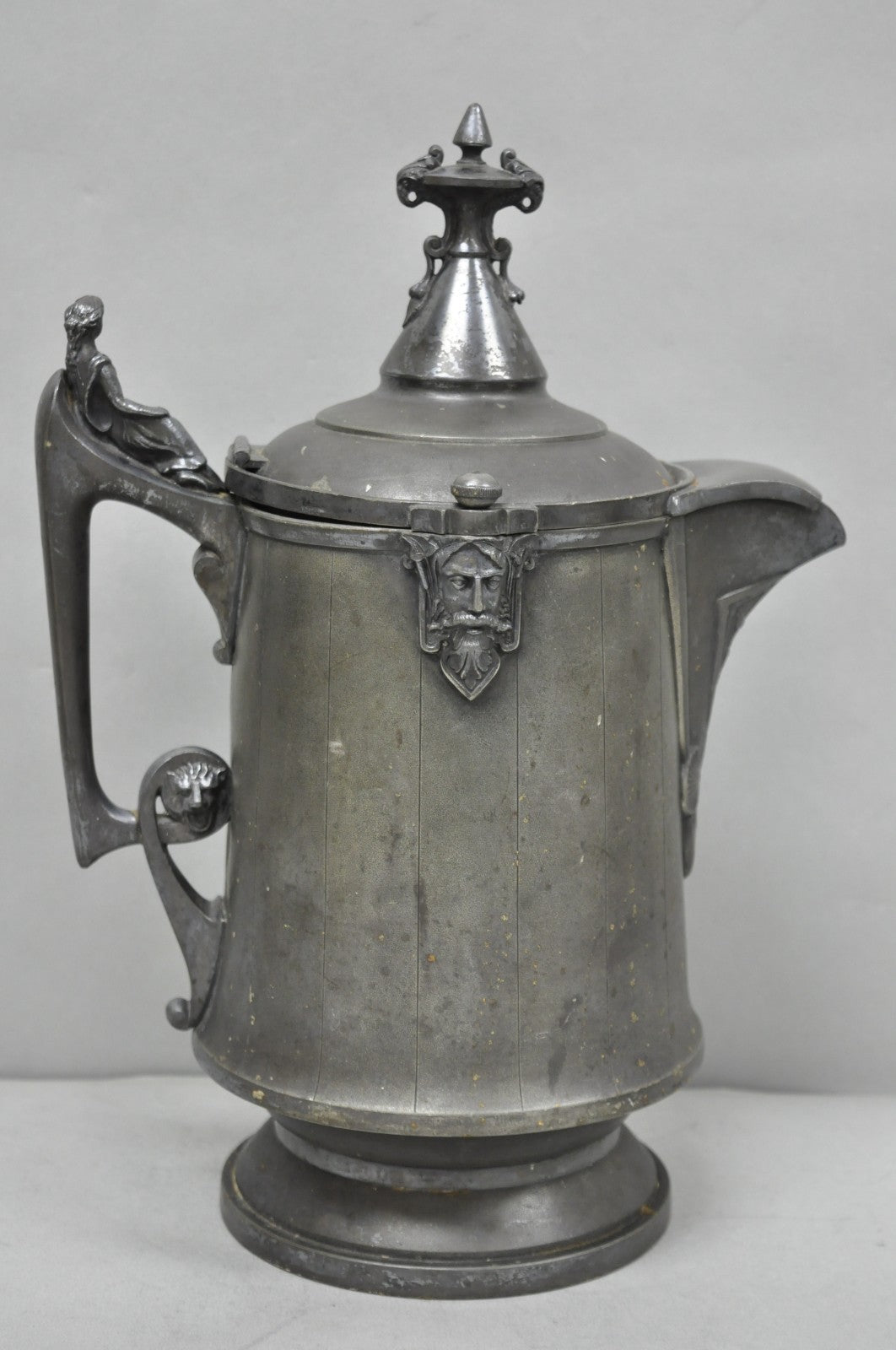 Antique Renaissance Reed & Barton Figural Silver Plated Coffee Water Pitcher