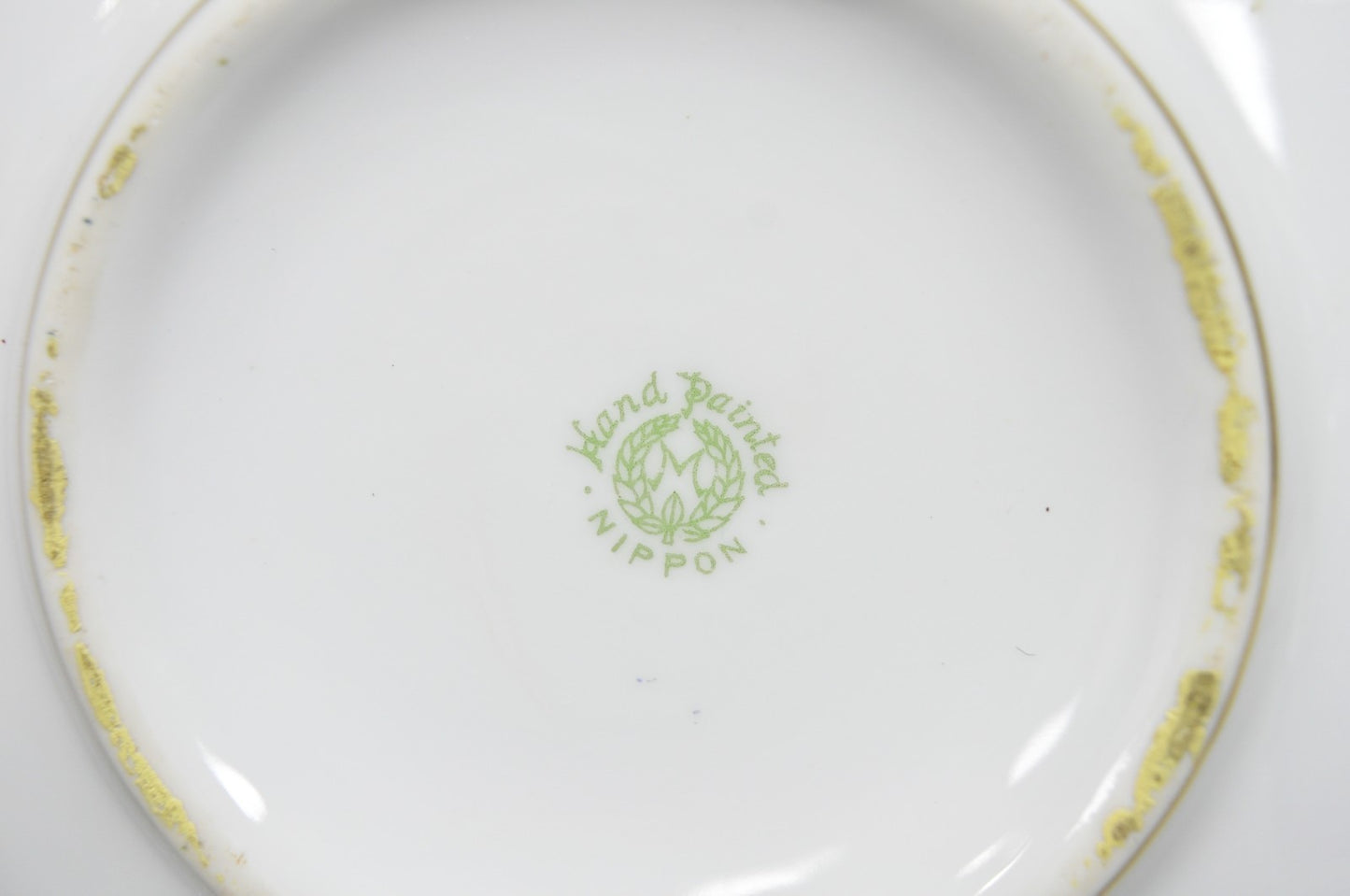 Antique Nippon Morimora Hand Painted Flowers & Ducks Coral Porcelain Bowl (B)