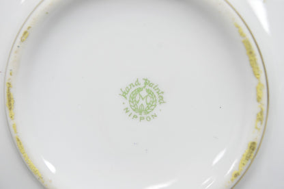 Antique Nippon Morimora Hand Painted Flowers & Ducks Coral Porcelain Bowl (B)