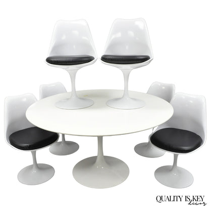 Starway Contemporary Modern Tulip Style Dining Set Table & 6 Chairs - 7 Pcs