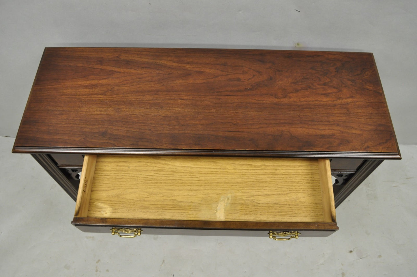 Vintage Lane Altavista Georgian Chippendale Cherry Wood Small Console Table