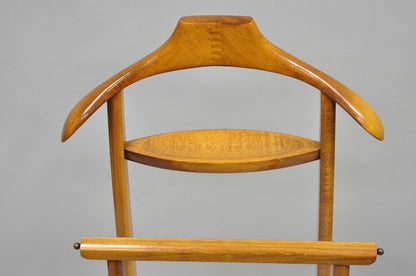 Vintage Fratelli Reguitti Italian Beech Wood 2 Tier Gentleman's Clothing Valet