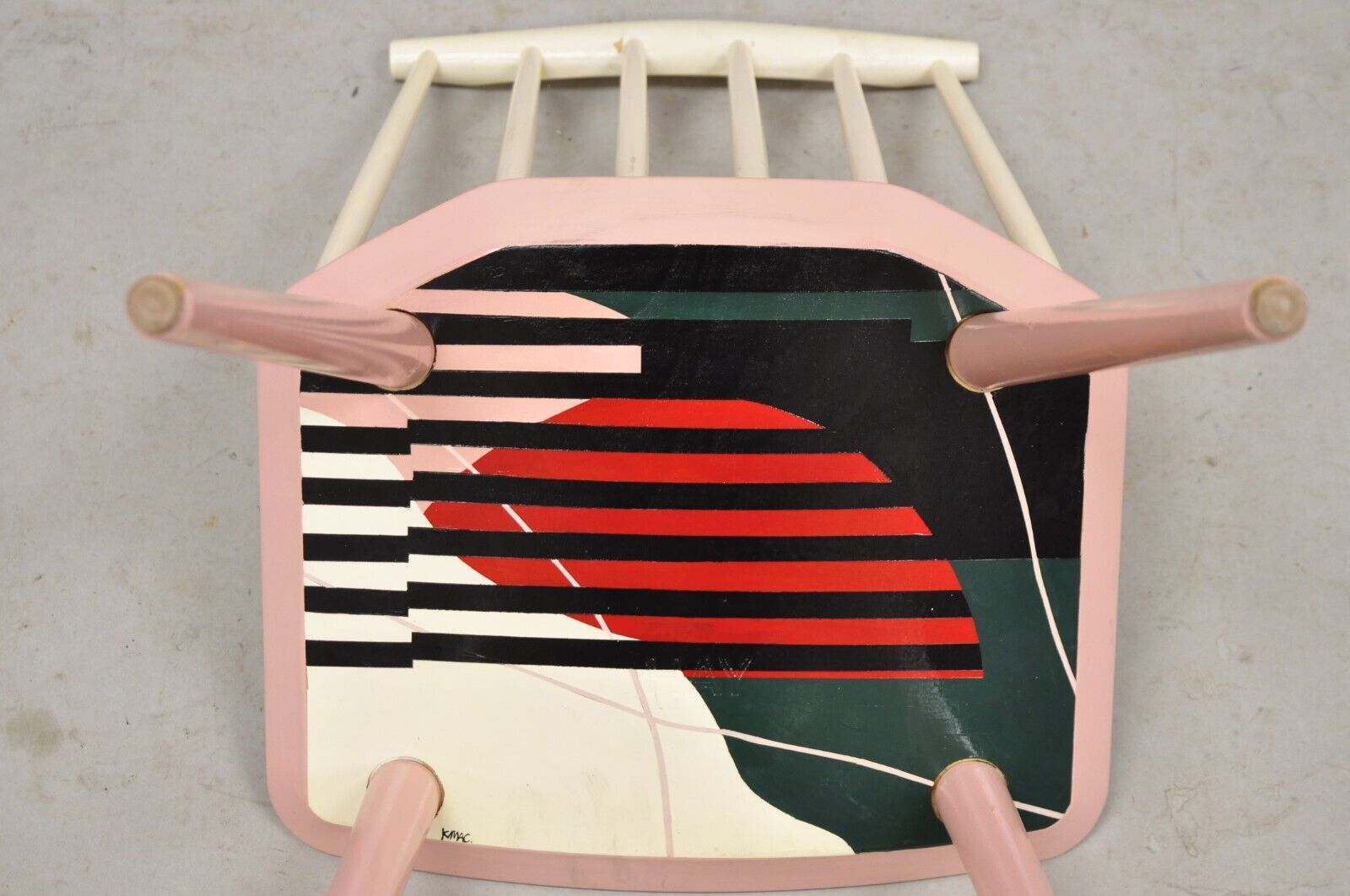 Folke Pålsson J77 Dining Side Chair Abstract Hand Painted Signed KMAC by HAY