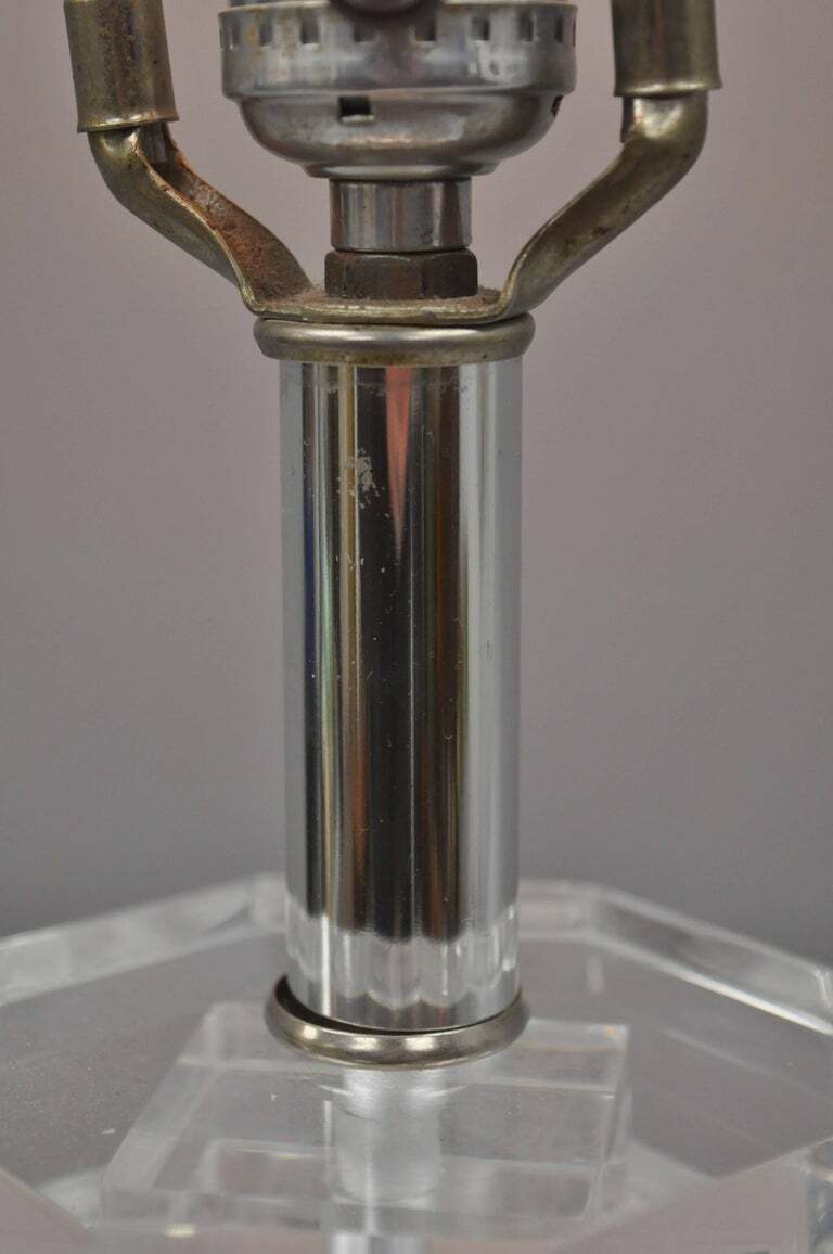 Vintage George Bullio Mid Century Modern Stacked Lucite "Beehive" Table Lamp