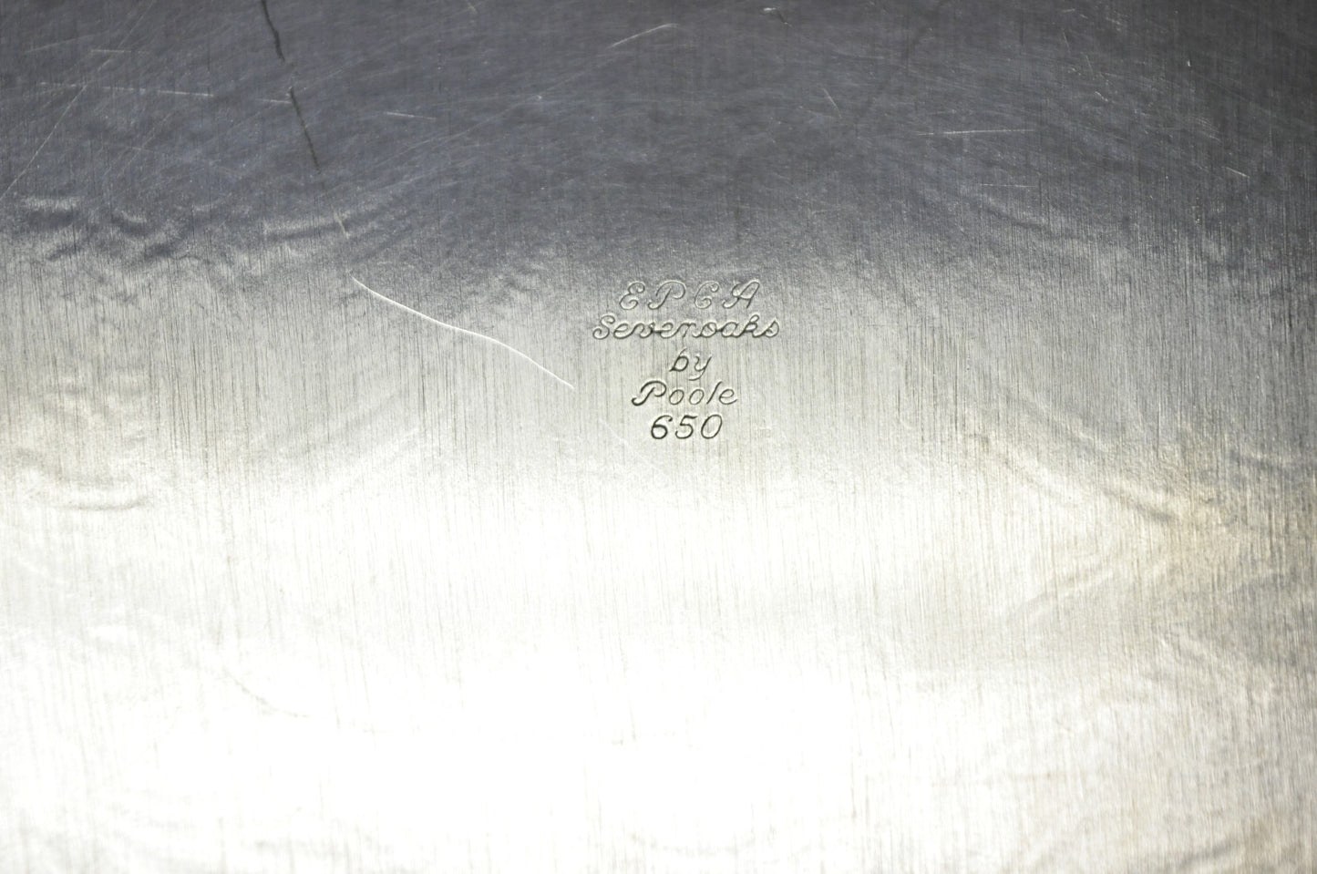 Vintage Poole EPCA Sevenoaks 650 Large Silver Plated Serving Platter Bar Tray B